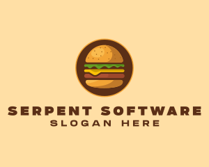 Cheeseburger Hamburger Burger Food logo design