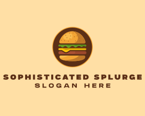 Cheeseburger Hamburger Burger Food logo design