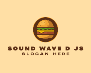 Cheeseburger Hamburger Burger Food logo design