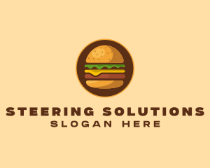 Cheeseburger Hamburger Burger Food logo design