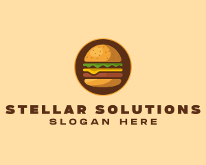 Cheeseburger Hamburger Burger Food logo design