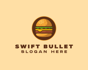 Cheeseburger Hamburger Burger Food logo design