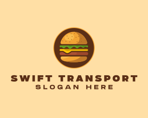 Cheeseburger Hamburger Burger Food logo design