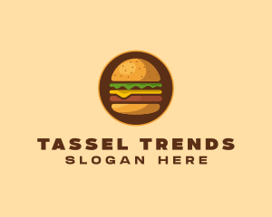 Cheeseburger Hamburger Burger Food logo design