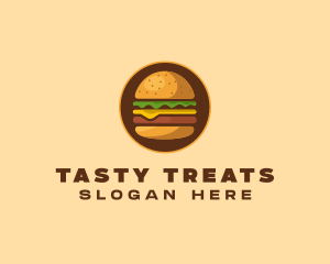 Cheeseburger Hamburger Burger Food logo design