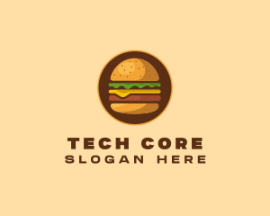 Cheeseburger Hamburger Burger Food logo design