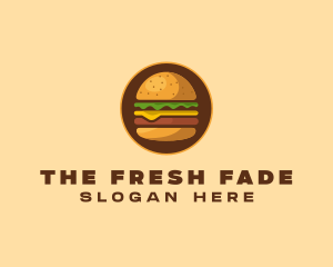 Cheeseburger Hamburger Burger Food logo design