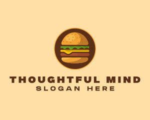 Cheeseburger Hamburger Burger Food logo design