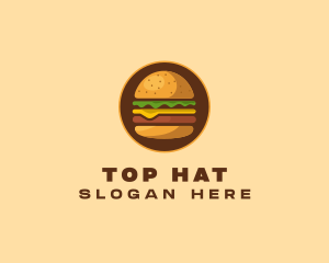 Cheeseburger Hamburger Burger Food logo design