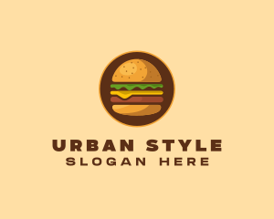 Cheeseburger Hamburger Burger Food logo design