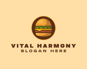 Cheeseburger Hamburger Burger Food logo design