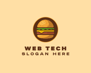 Cheeseburger Hamburger Burger Food logo design