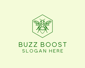 Bee Hexagon Apiary logo design