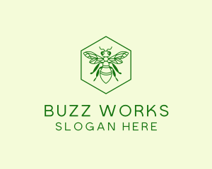 Bee Hexagon Apiary logo design