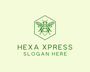 Bee Hexagon Apiary logo design