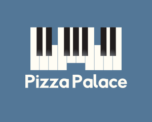 Piano Keys Castle logo design