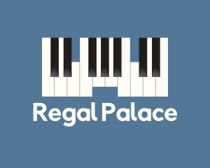 Piano Keys Castle logo design