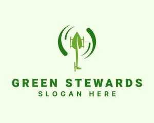 Green Leaf Helicopter  logo design