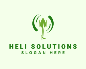 Green Leaf Helicopter  logo