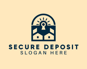 Home Security Keyhole logo design