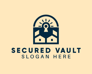 Home Security Keyhole logo design