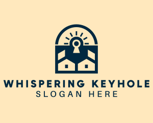 Home Security Keyhole logo design