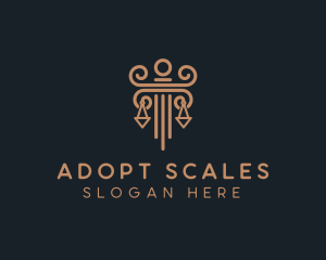 Law Scale Pillar logo design