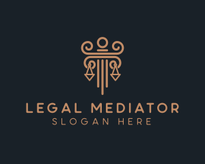 Law Scale Pillar logo design