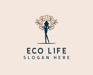 Woman Spa Tree logo design