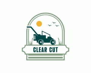 Landscaping Lawn Mower logo design