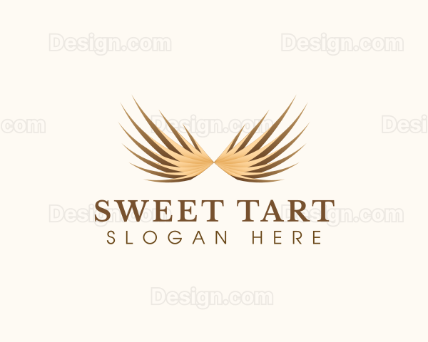 Elegant Golden Wings Logo