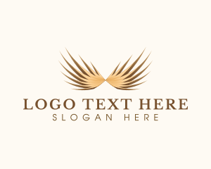 Elegant Golden Wings Logo