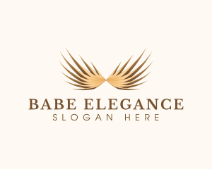 Elegant Golden Wings logo design