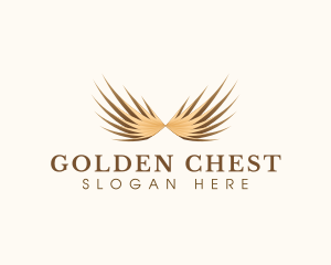 Elegant Golden Wings logo design