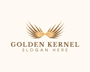 Elegant Golden Wings logo design