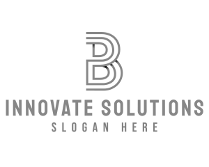 Startup Business Striped Letter B logo