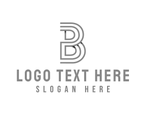 Startup - Startup Business Striped Letter B logo design