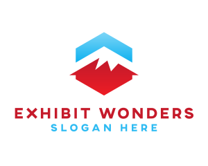 Blue Red  Mountain logo