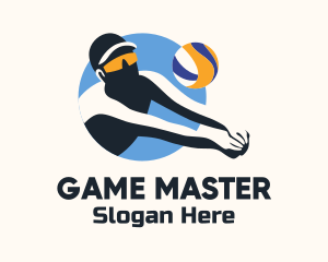 Beach Volleyball Player logo