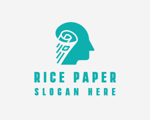 Newspaper Human Head logo design