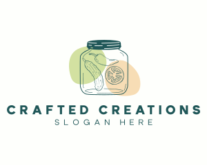 Fermented Pickle Chili Tomato Jar logo design