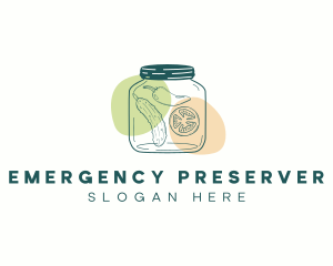 Fermented Pickle Chili Tomato Jar logo design