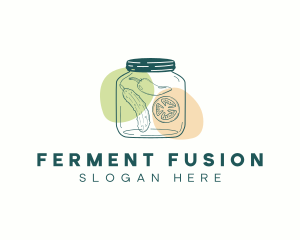 Fermented Pickle Chili Tomato Jar logo design