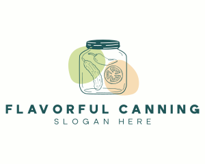 Fermented Pickle Chili Tomato Jar logo design