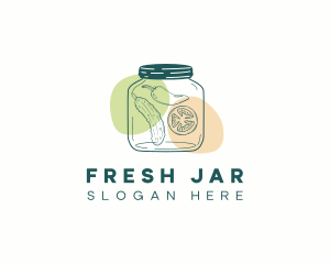 Fermented Pickle Chili Tomato Jar logo design