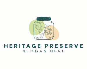 Fermented Pickle Chili Tomato Jar logo design