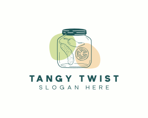 Fermented Pickle Chili Tomato Jar logo design