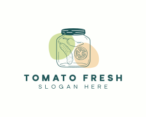 Fermented Pickle Chili Tomato Jar logo design