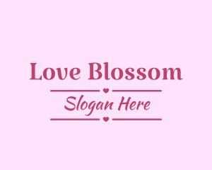 Love Banner Heart logo design