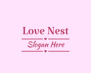 Love Banner Heart logo design